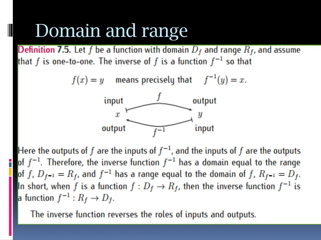 domain and range