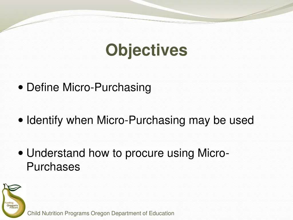 objectives