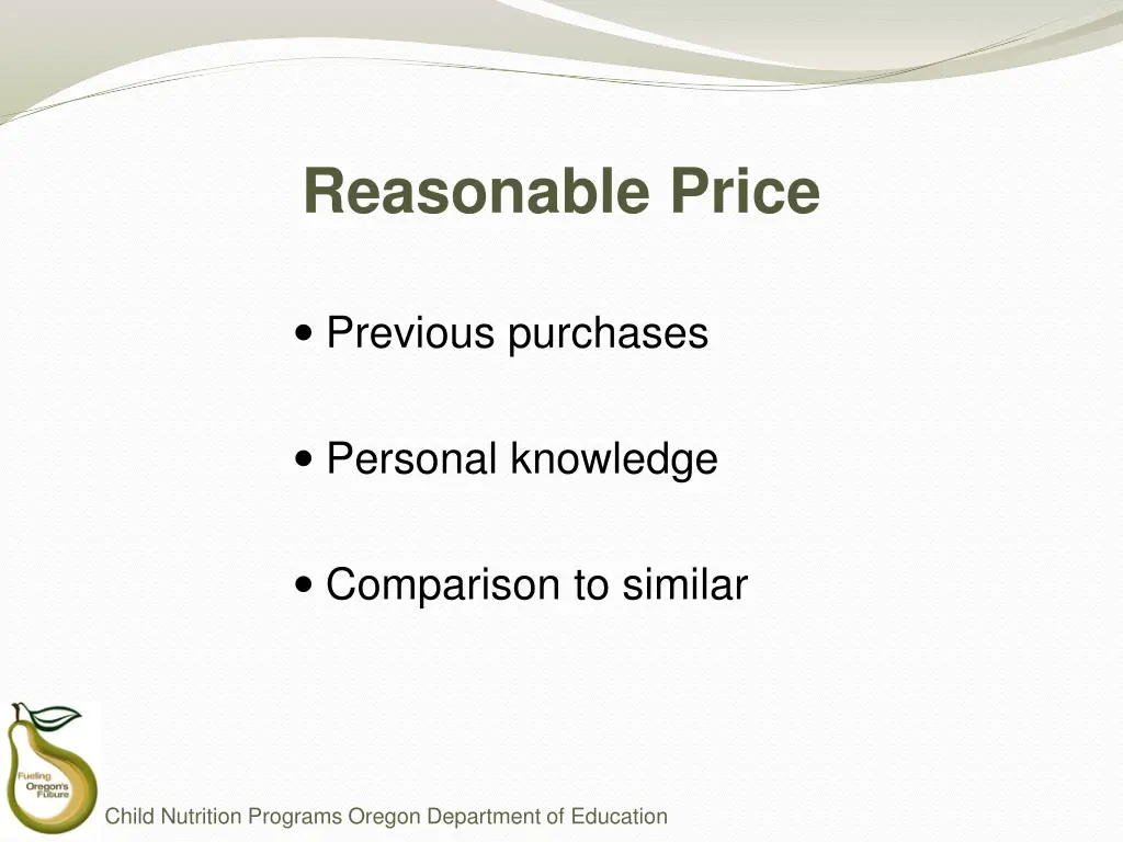 reasonable price