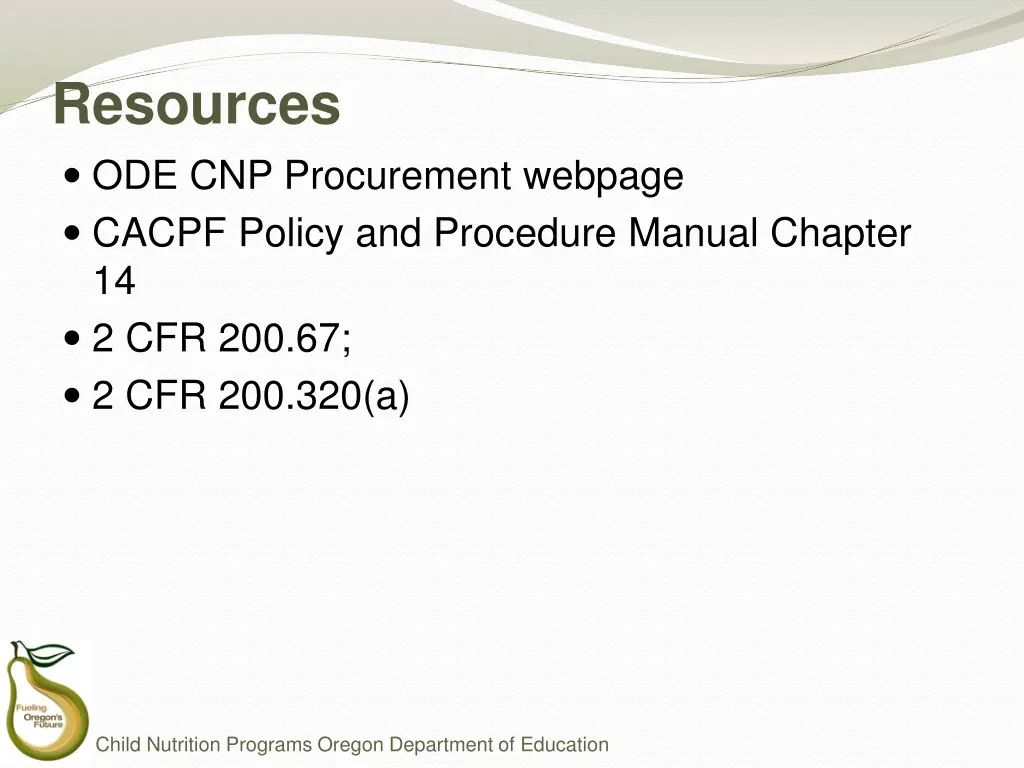 resources ode cnp procurement webpage cacpf