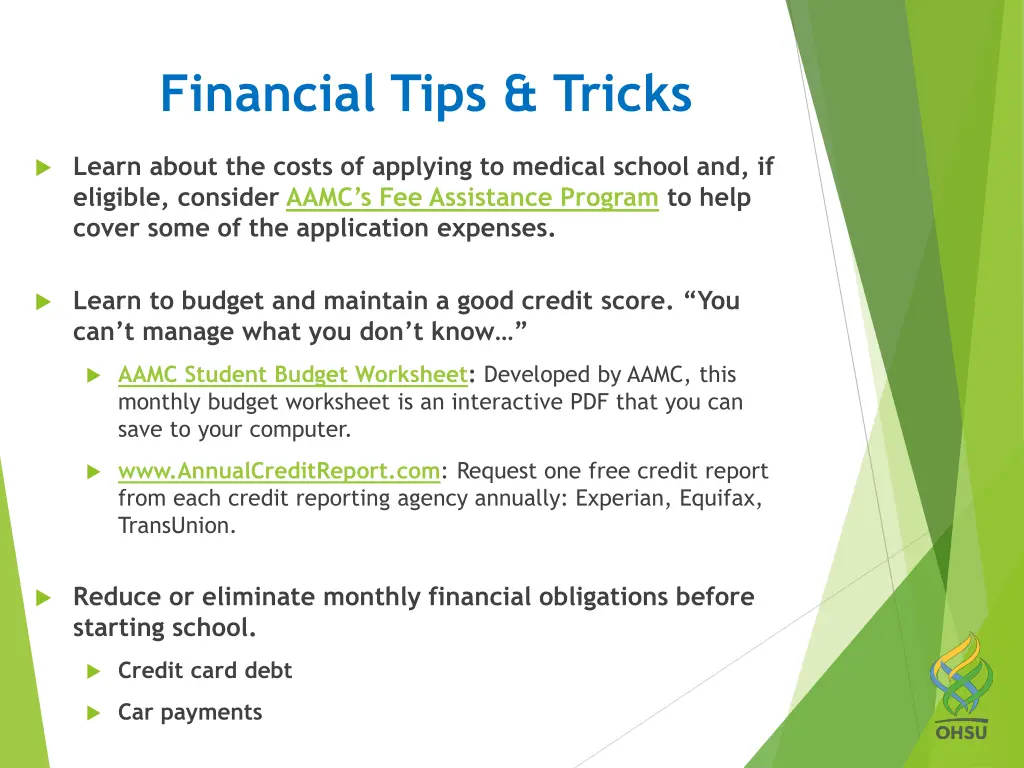 financial tips tricks