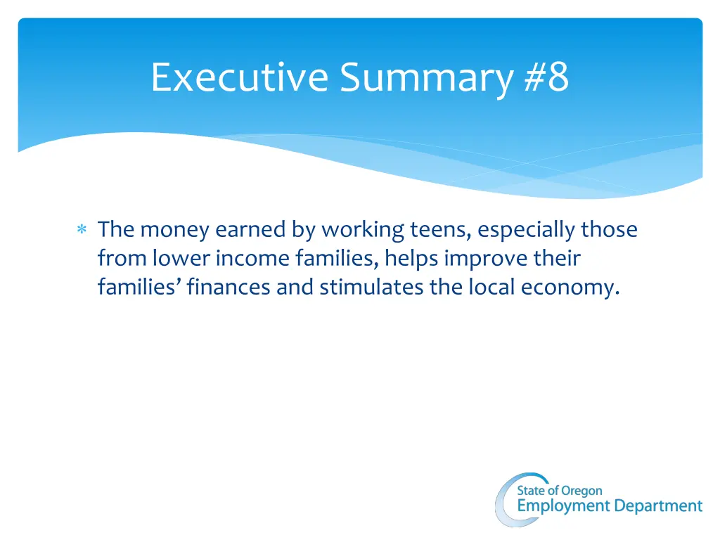 executive summary 8