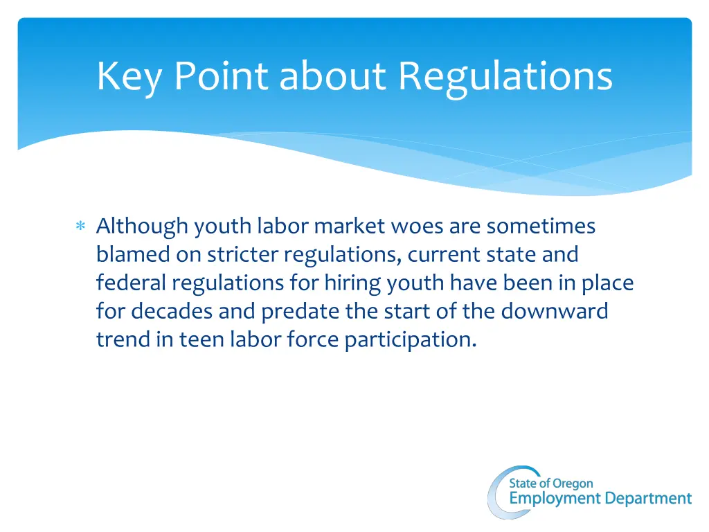 key point about regulations