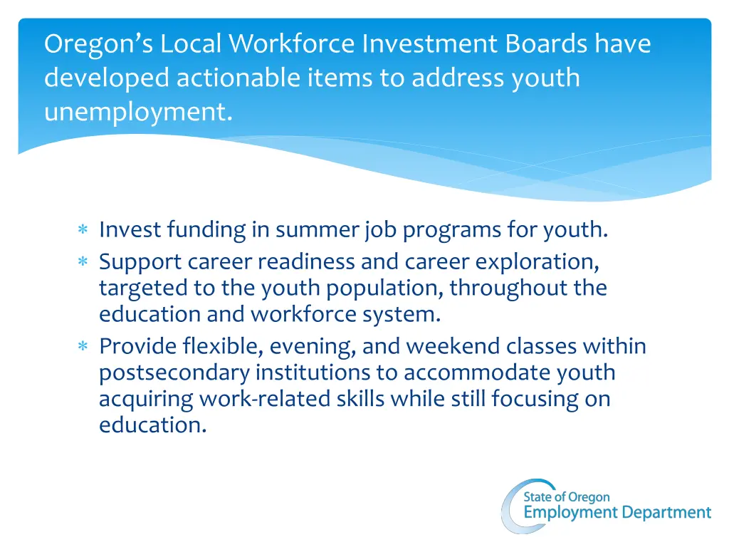 oregon s local workforce investment boards have