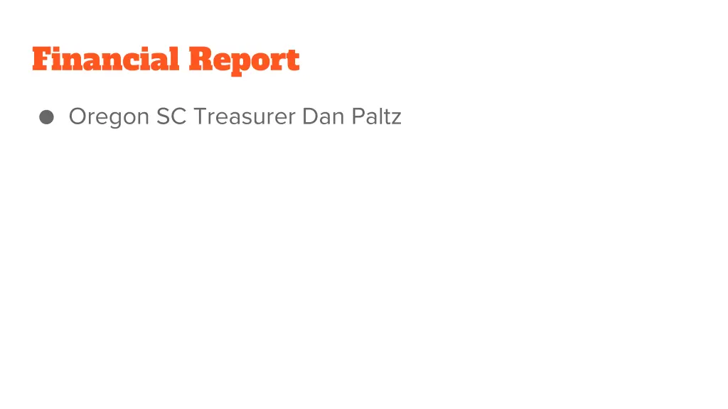 financial report