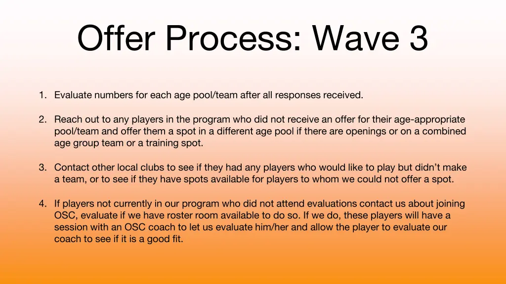offer process wave 3