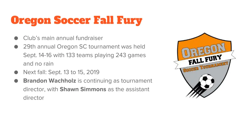 oregon soccer fall fury