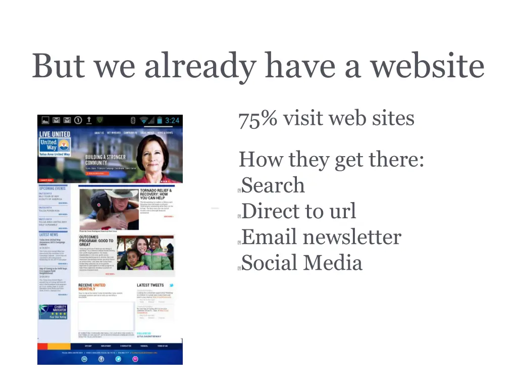 but we already have a website 1