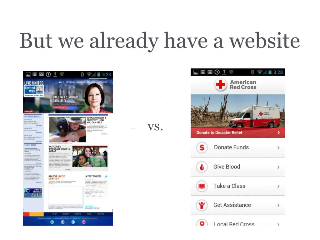 but we already have a website