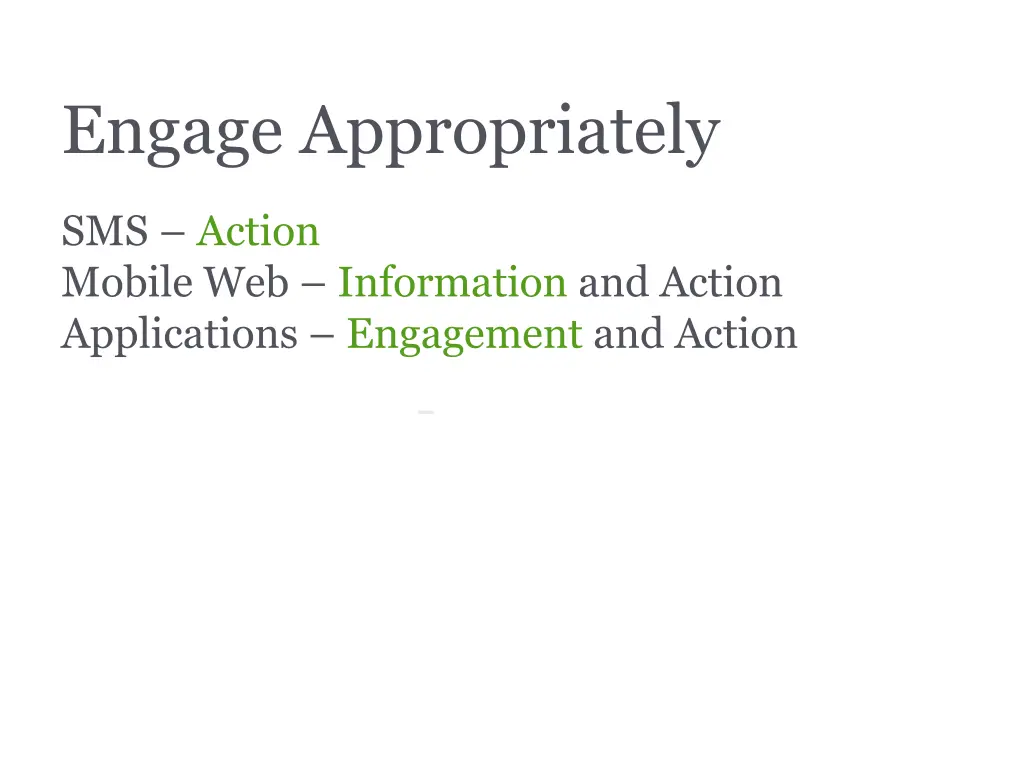 engage appropriately