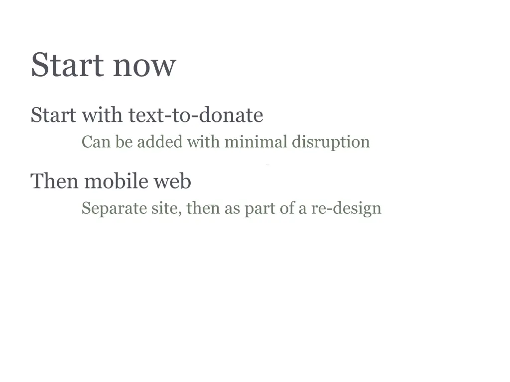 start now