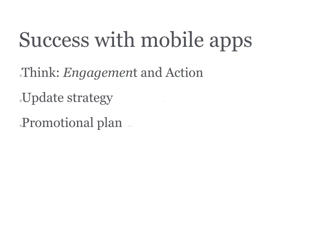 success with mobile apps