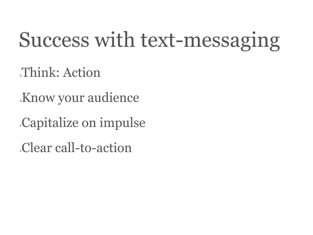 success with text messaging