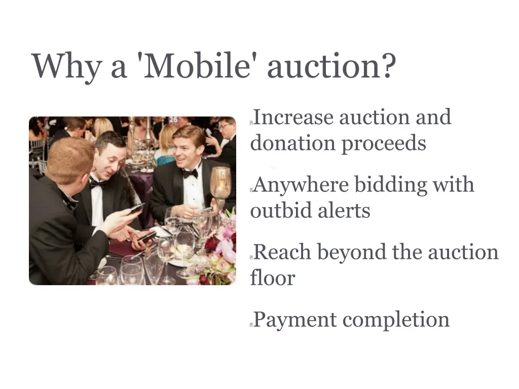 why a mobile auction