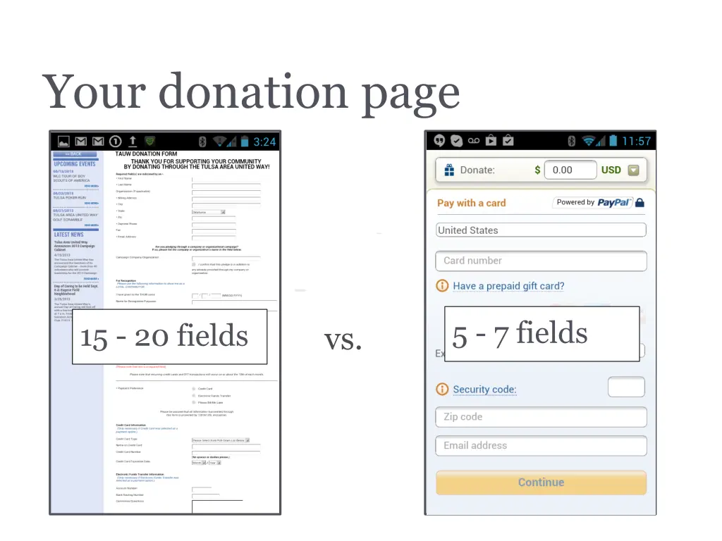 your donation page
