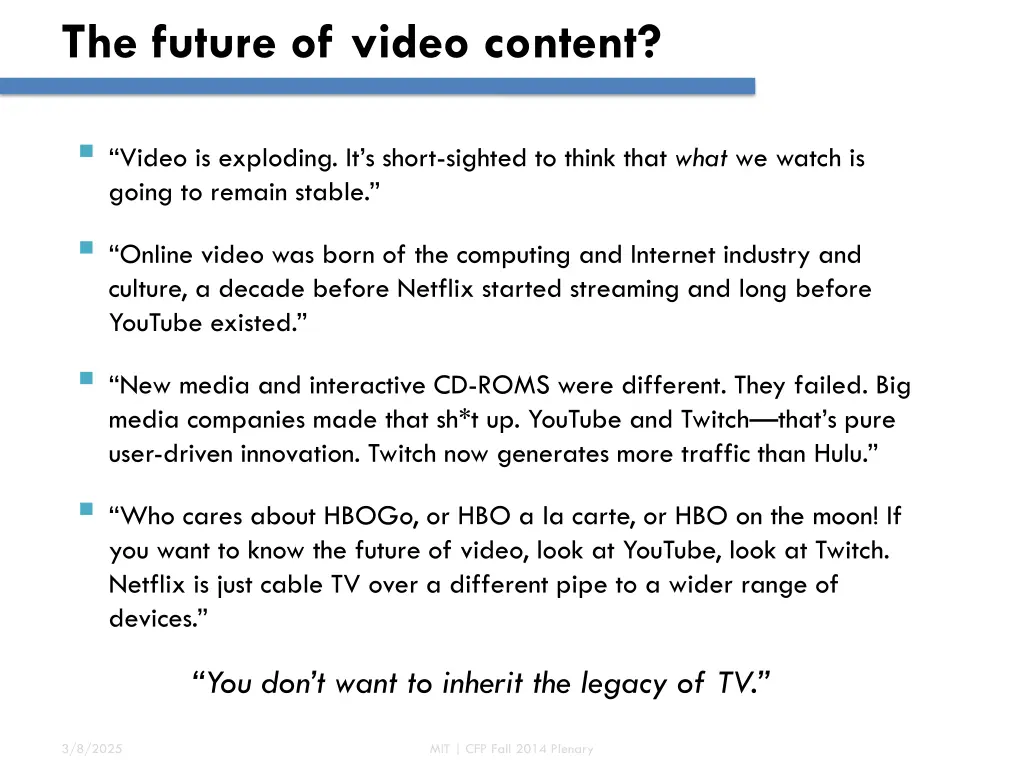 the future of video content