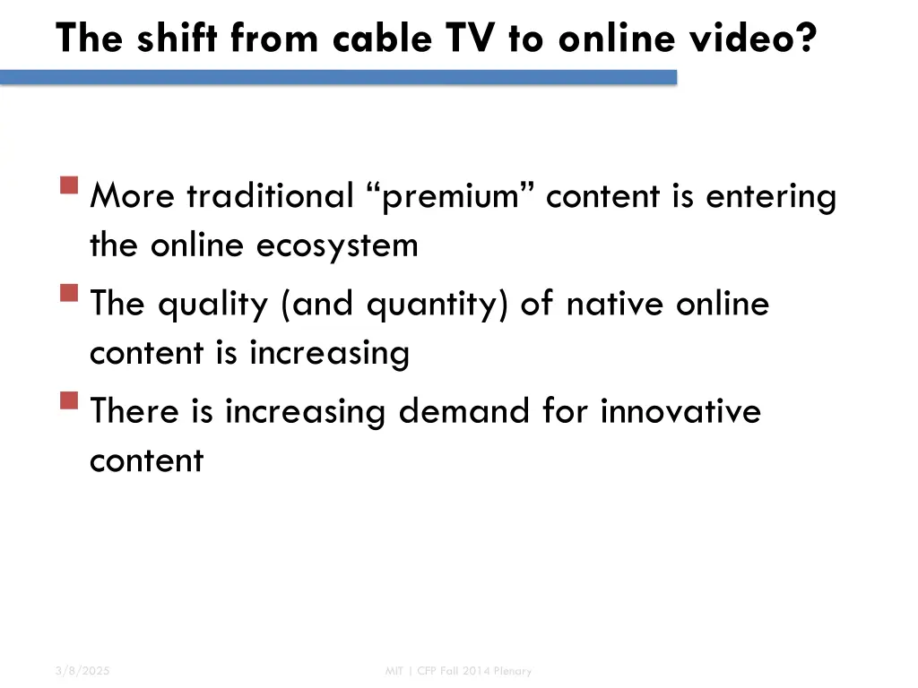 the shift from cable tv to online video 1