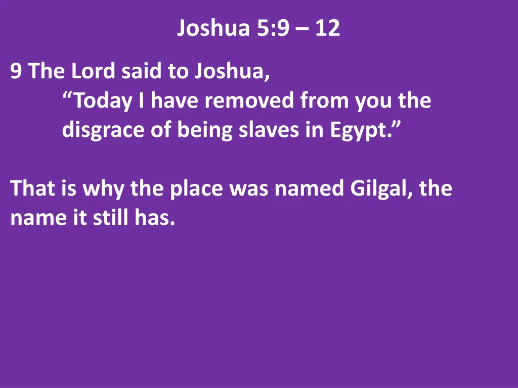 joshua 5 9 12
