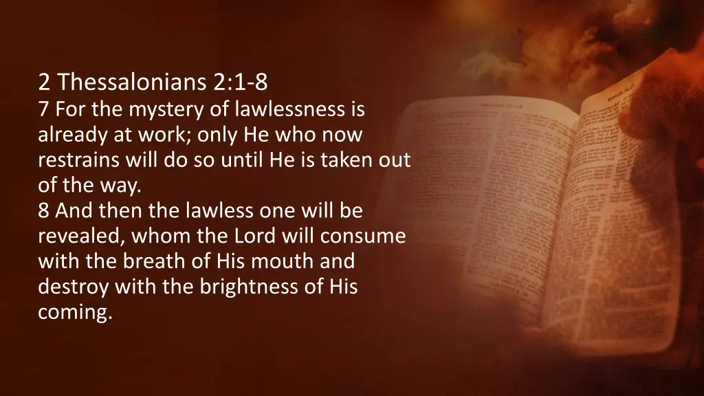 2 thessalonians 2 1 8 7 for the mystery