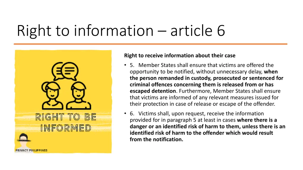 right to information article 6 1