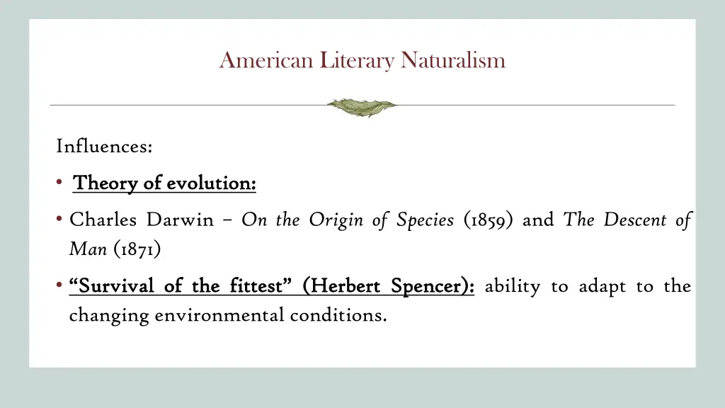 american literary naturalism 1