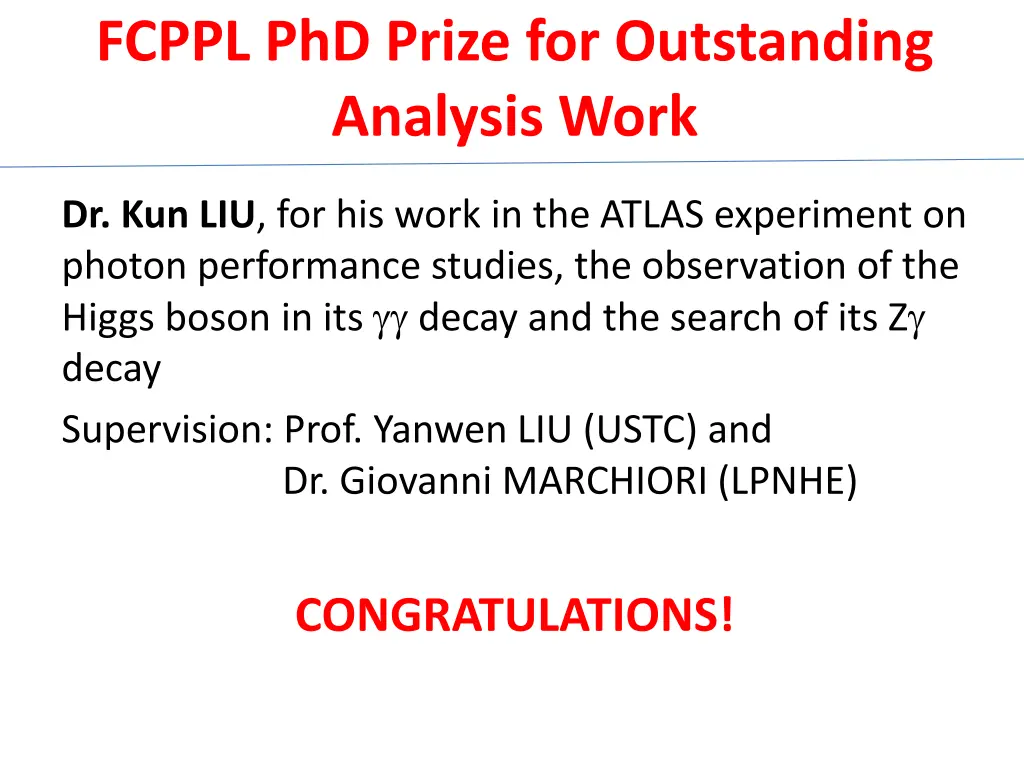 fcppl phd prize for outstanding analysis work