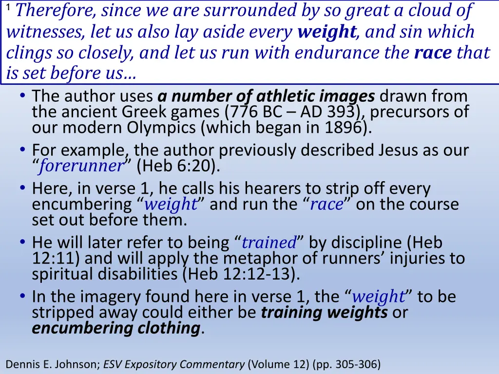 1 therefore since we are surrounded by so great 5