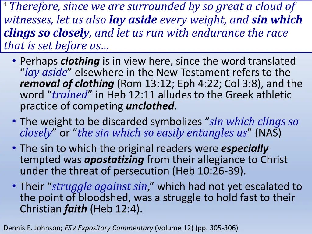 1 therefore since we are surrounded by so great 6