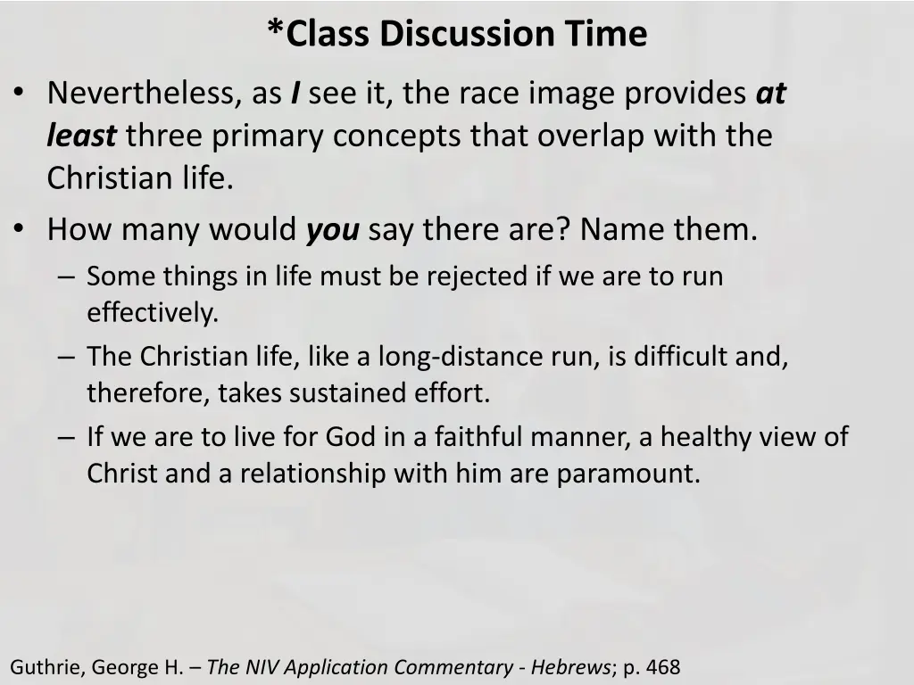 class discussion time 2