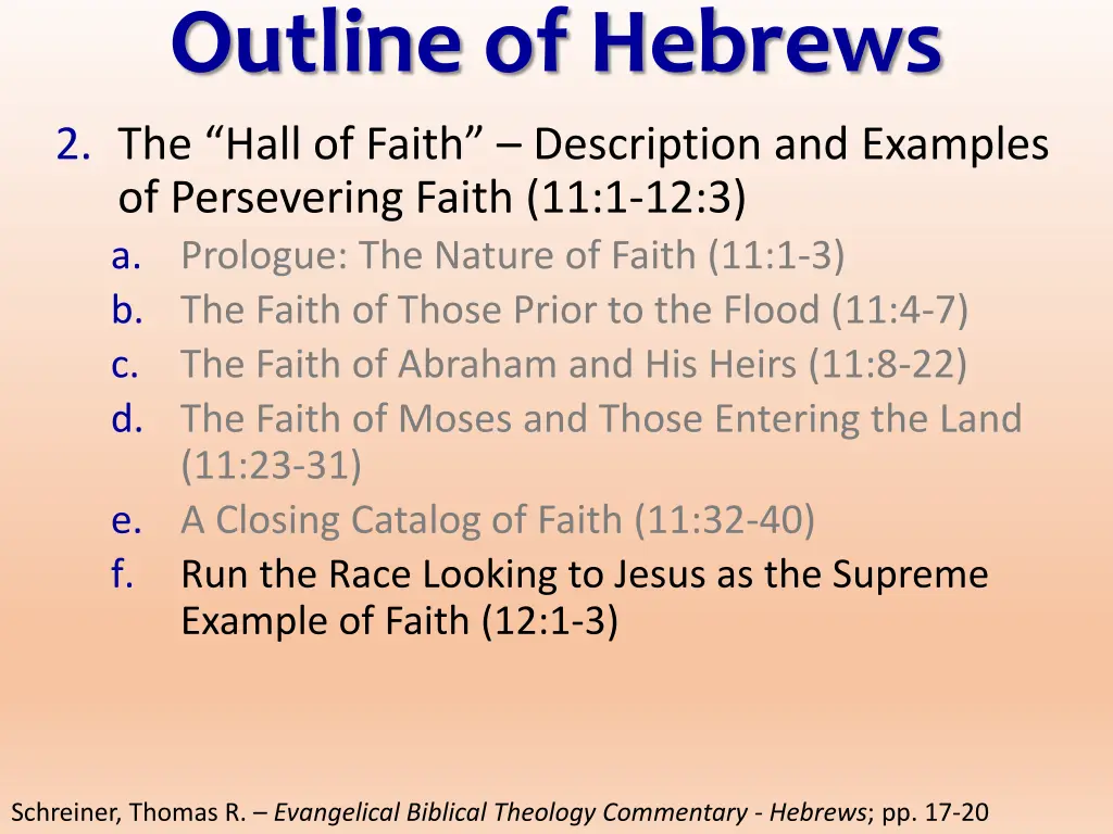 outline of hebrews 1