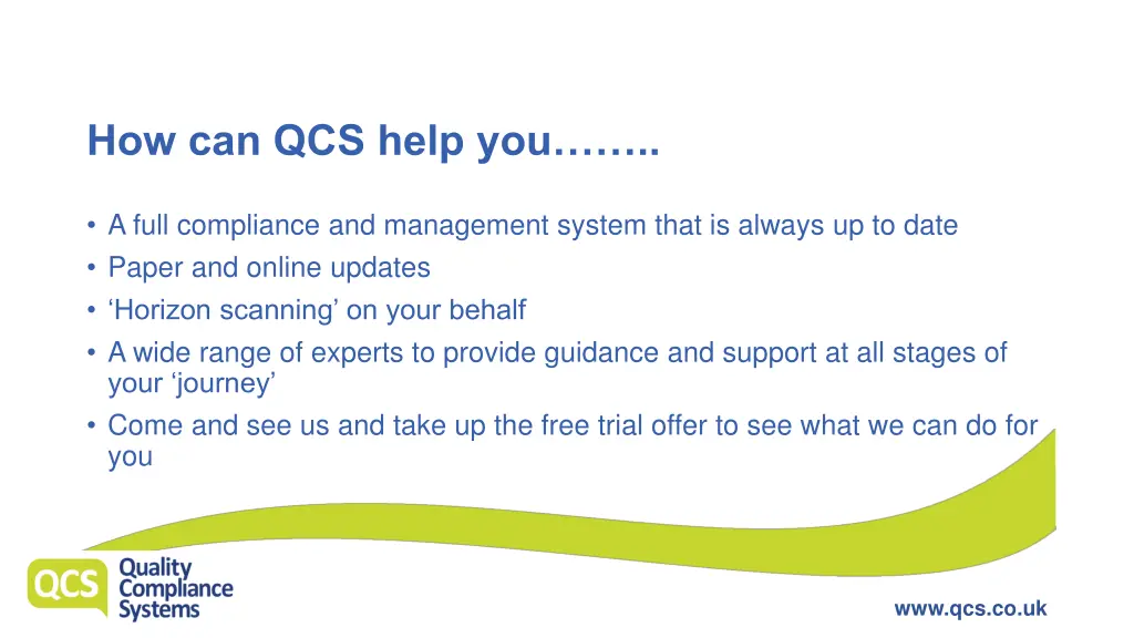 how can qcs help you