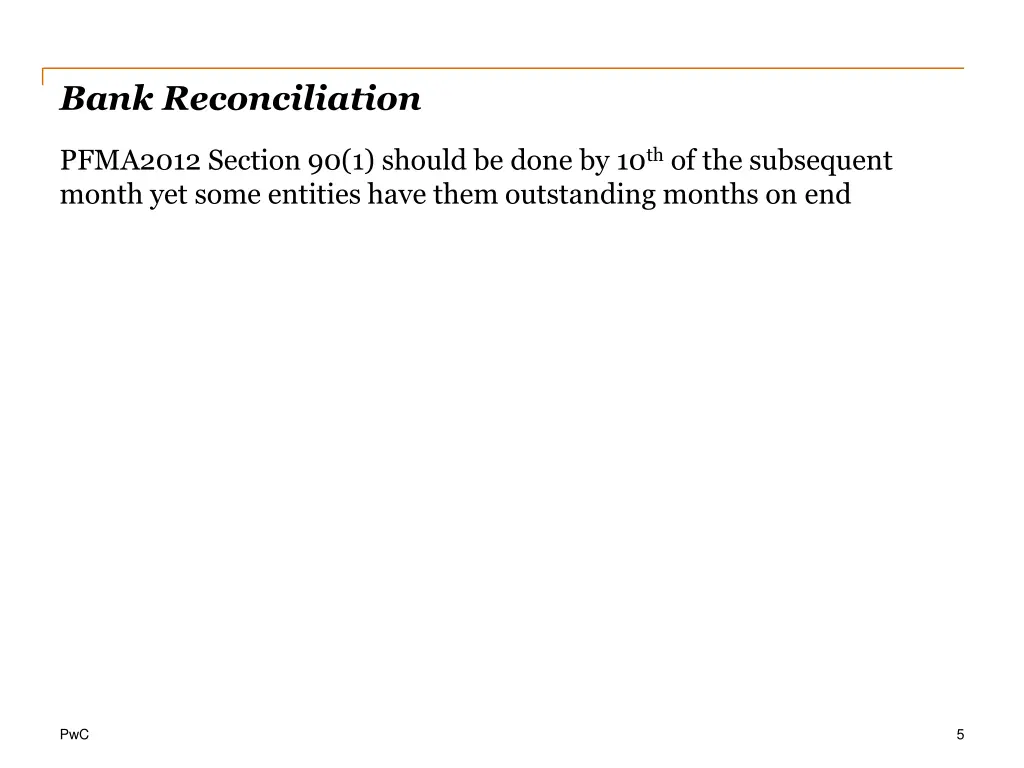 bank reconciliation