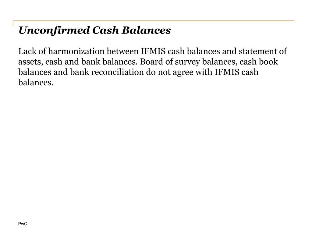 unconfirmed cash balances