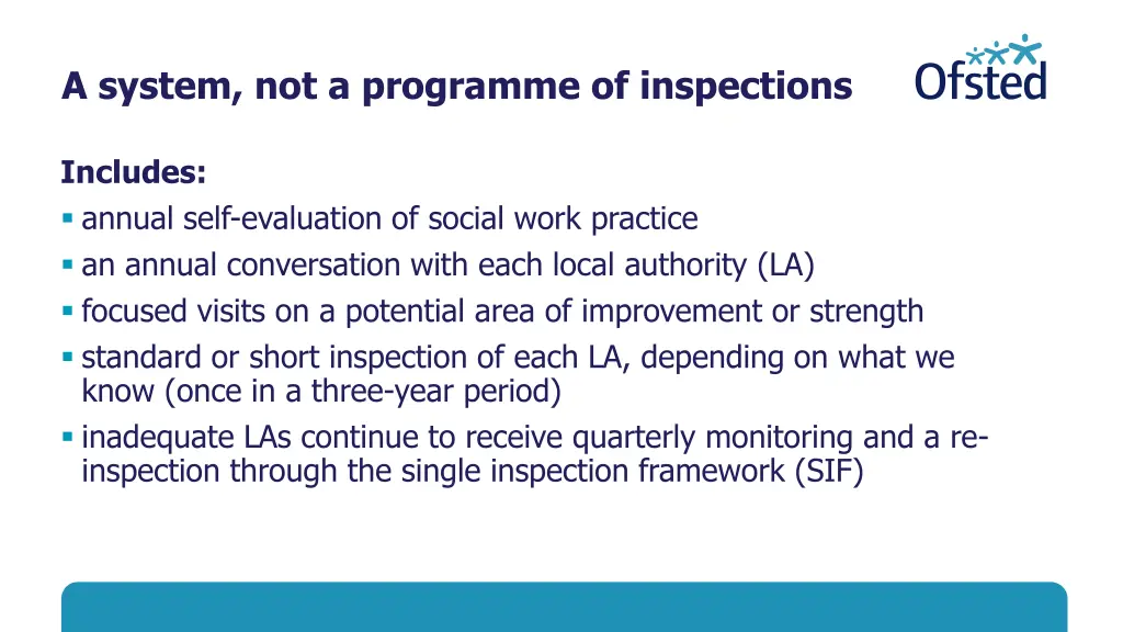a system not a programme of inspections