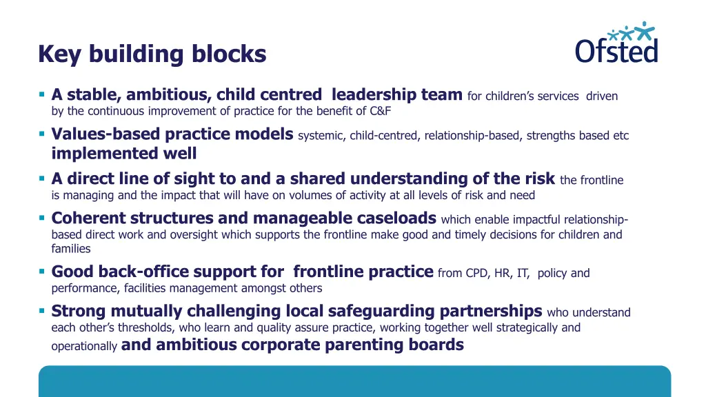 key building blocks