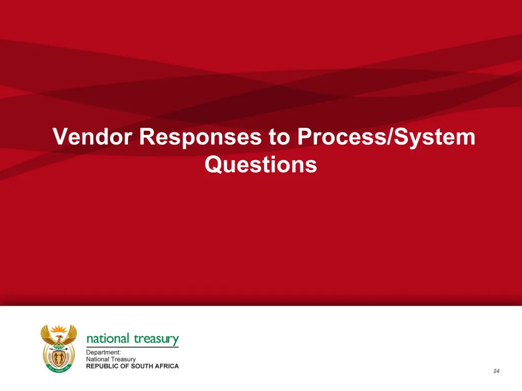 vendor responses to process system questions