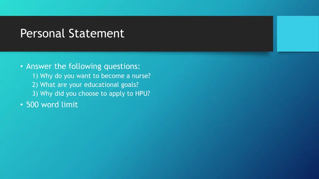 personal statement