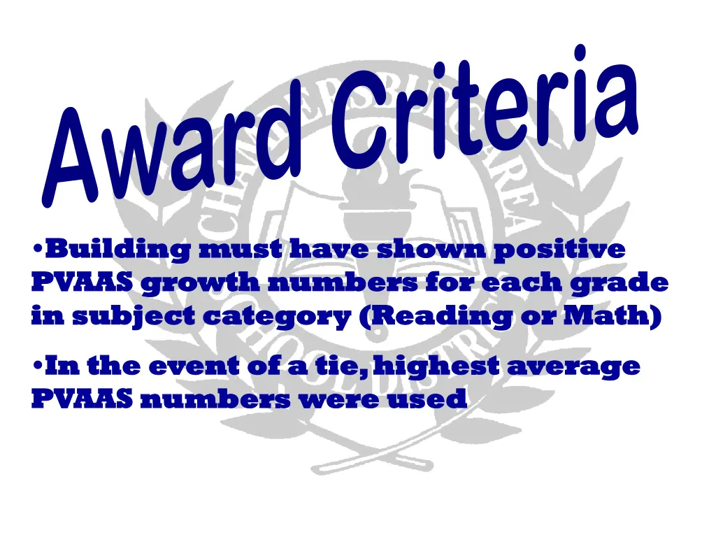 award criteria 1