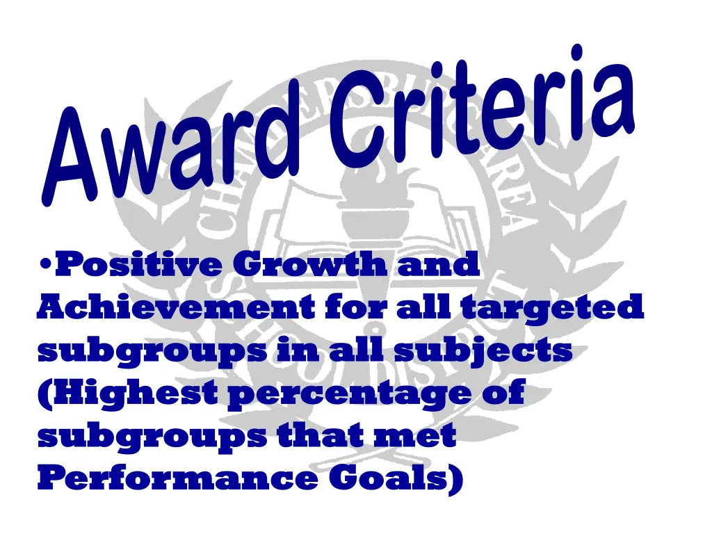 award criteria 3