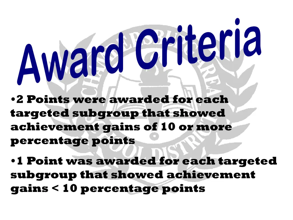 award criteria 5