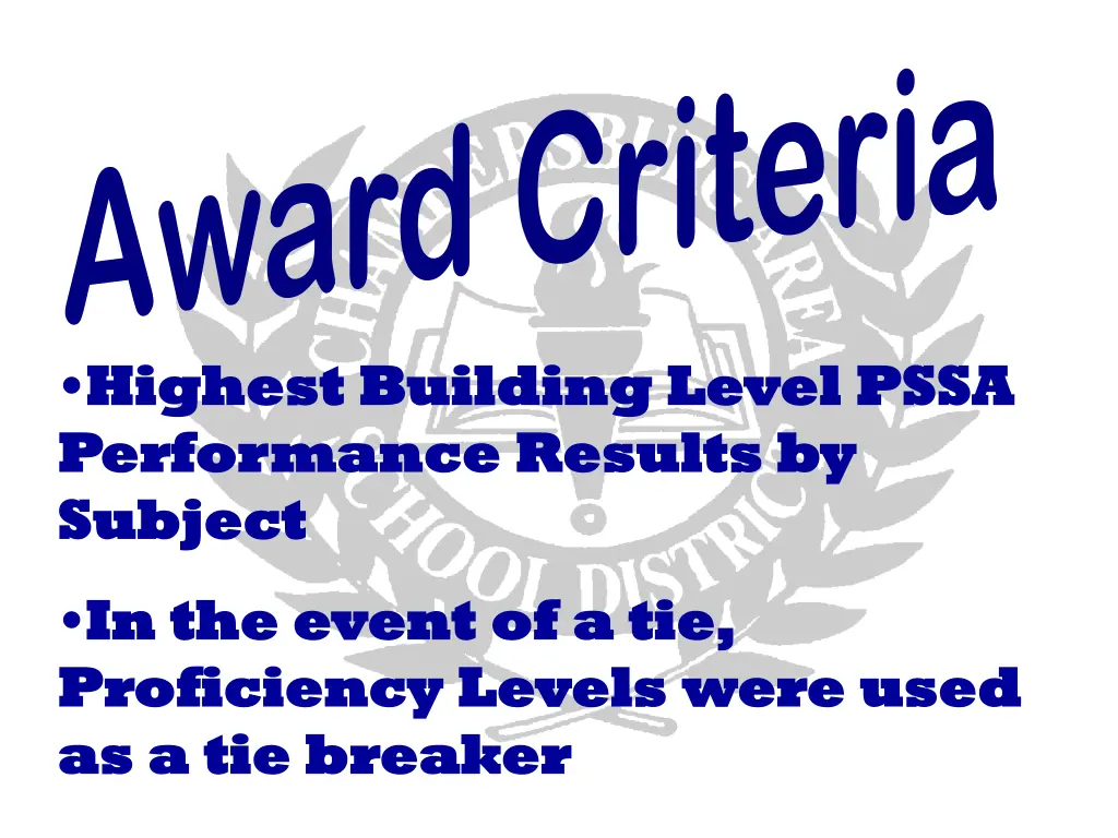 award criteria