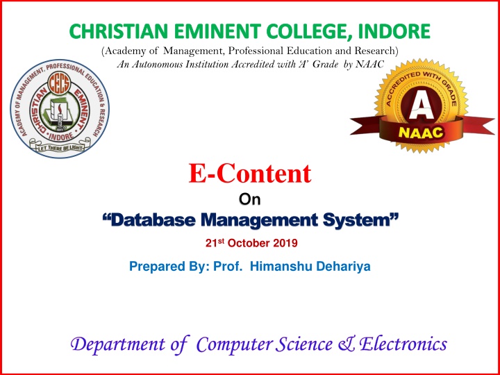 christian eminent college indore academy