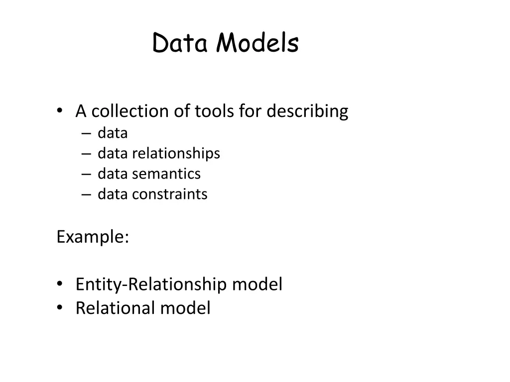 data models