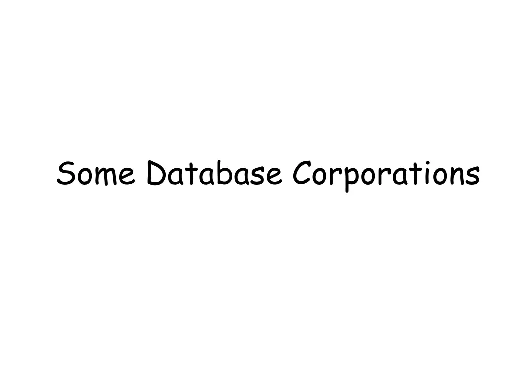 some database corporations