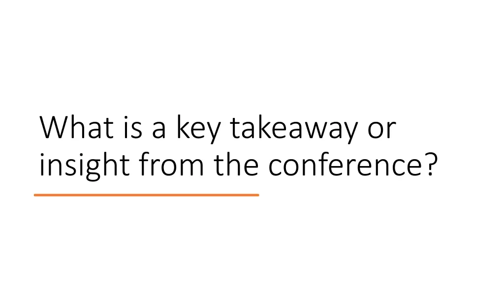 what is a key takeaway or insight from