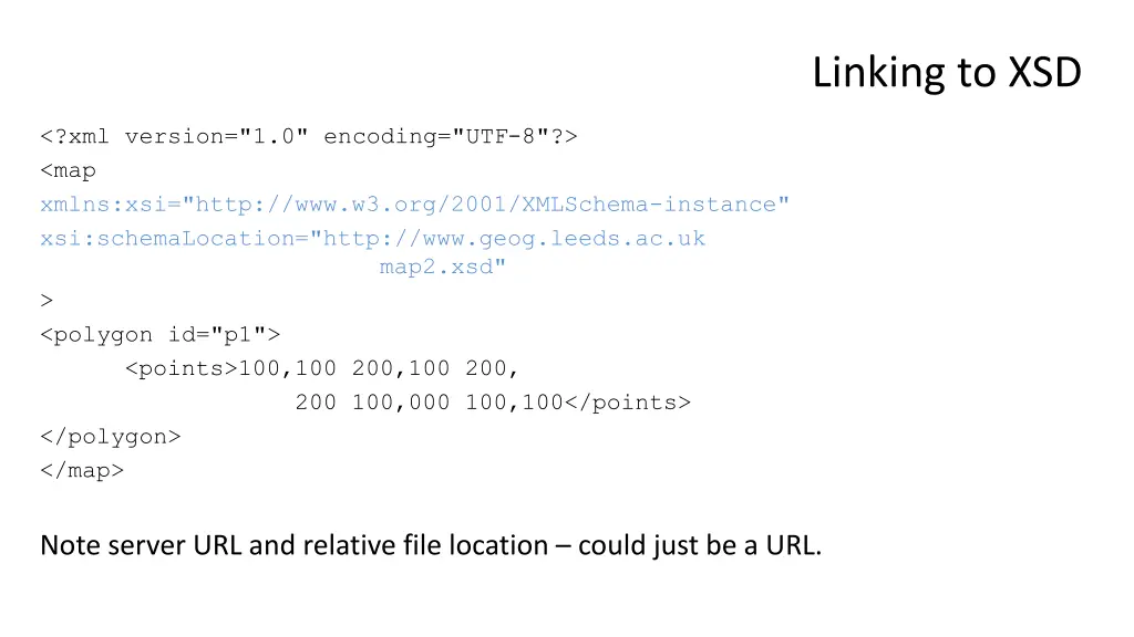 linking to xsd