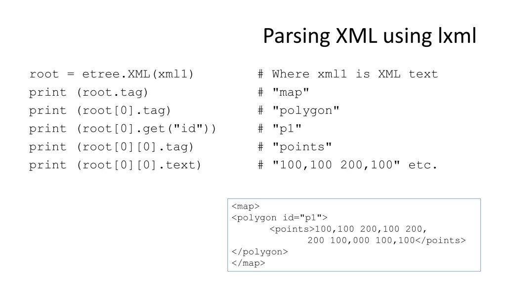 parsing xml using lxml