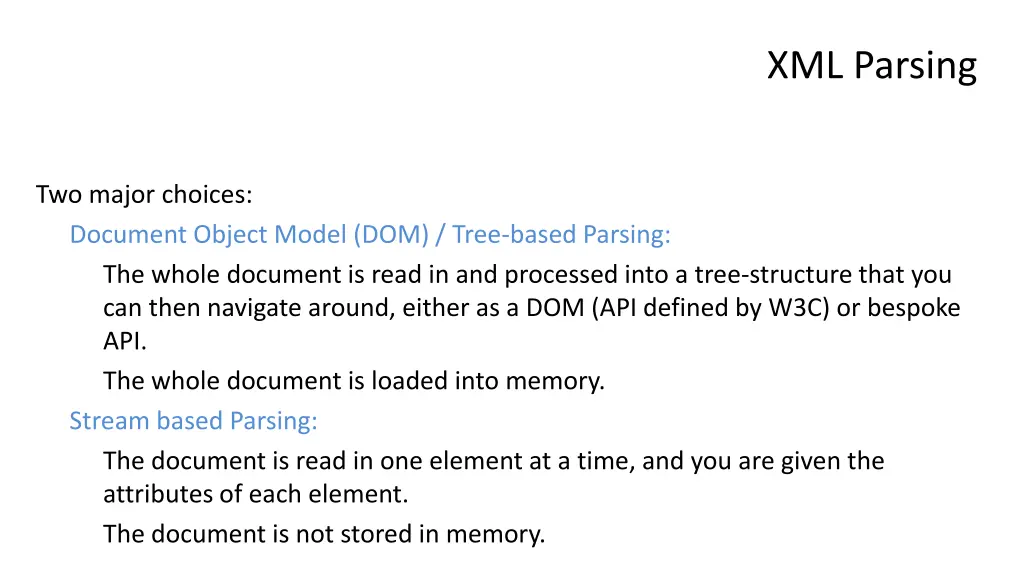 xml parsing