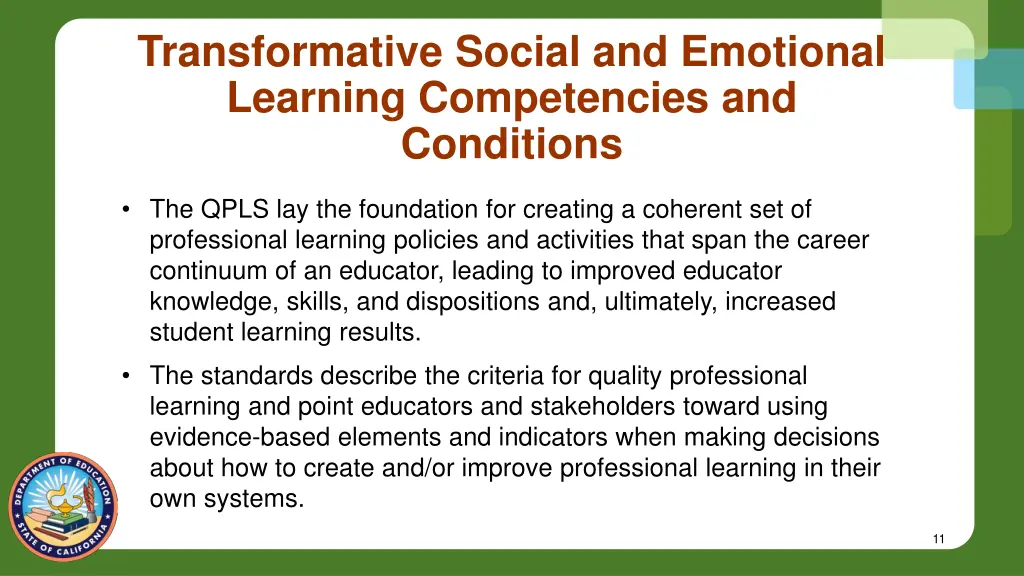 transformative social and emotional learning