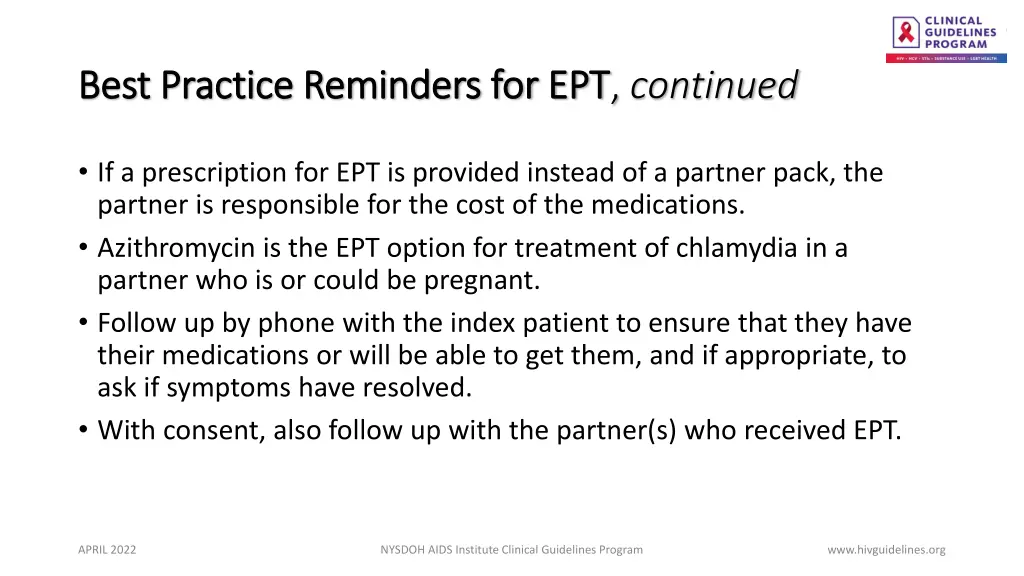 best practice reminders for ept best practice 1